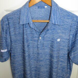Hreski Performance Polo Shirt Heather Blue Men's Size LG